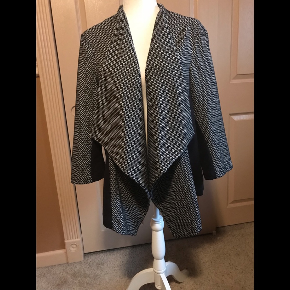 Lane Bryant Swing Jacket w/ handkerchief front